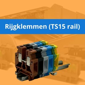 Rijgklemmen TS15 mini rail