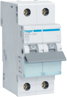 Hager InstallatieAutomaat B16 (1P+N) MBN516E