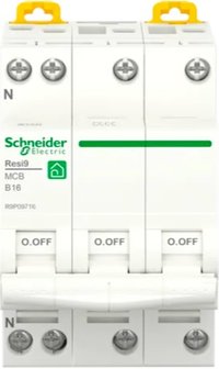 Schneider Installatie Automaat 3P + N 16A B-kar R9P09716