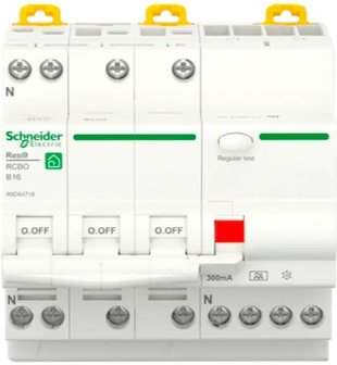 Schneider AardlekAutomaat B16 40A 300mA 4P - R9D64716