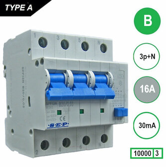SEP B16 aardlekautomaat 1P+N (30mA)