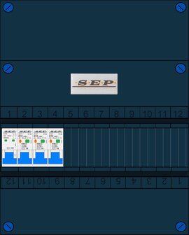Groepenkast SEP 1 Fase 3 Groepen aardlek automaten