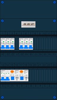 Groepenkast SEP 3 Fase 6 Groepen (4P ALS)
