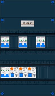 Groepenkast SEP 3 Fase 6 Groepen (3x ALS 4P)