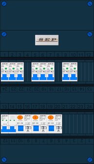 Groepenkast SEP 3 Fase 8 Groepen (3x ALS 4P)