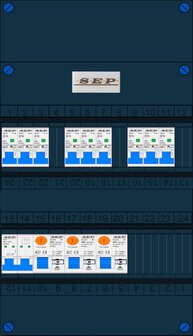 Groepenkast SEP 3 Fase 9 Groepen (3x ALS 4P)