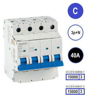 SEP INS1 inst.aut 3p+N - C - 40A - 10/15kA