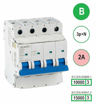 SEP INS1 inst.aut 3p+N - B - 2A - 10/15kA