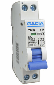 Gacia C20 installatieautomaat 1P+N