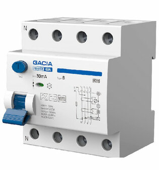 Gacia 40A - 3P+N aardlekschakelaar Type B (300mA)