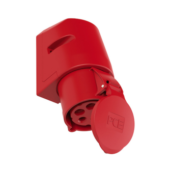 CEE opbouw wcd 32A 5p 400V 6h rood-rood IP44 rood huis