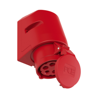 CEE opbouw wcd 16A 5p 400V 6h rood-rood IP44