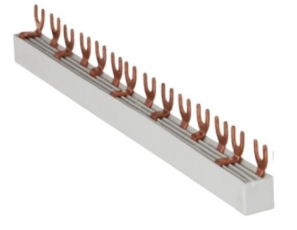 3 Fase (6x 1P+N) kamrail 12 modules Vork - 10mm&sup2;