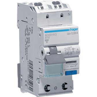 Hager Quick connect Aardlek Automaat (Haco) AardlekAutomaat (16A 30mA) - ADS916G