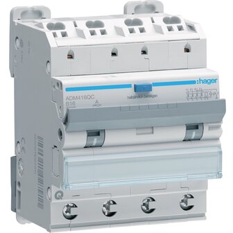 Hager ADM416QC B16 Aardlekautomaat 3P+N (30mA) - QC