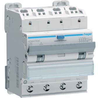 Hager Quick connect C20 Aardlek Automaat 4 polig (Haco) AardlekAutomaat (20A 30mA) - ADM470QC