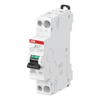 ABB DS301C C16 A30 RCCB Residual Current Circuit Breaker with Overcurrent Protection DS301C - 1P+N - Type A - 30 mA - C16