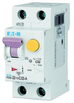 Eaton Aardlekautomaat (alamat) 1P+N 32A C-kar (300mA)