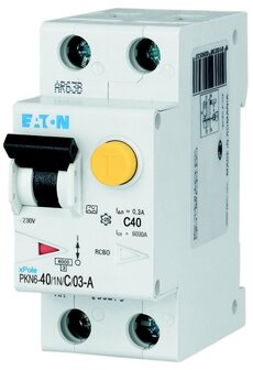 Eaton Aardlekautomaat (alamat) 1P+N 40A C-kar (300mA)