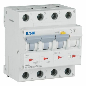 Eaton C16 Aardlekautomaat 3P+N alamat 300mA -&nbsp;120668