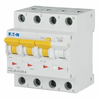 C25 Aardlekautomaat 3P+N 300mA - Eaton 120682
