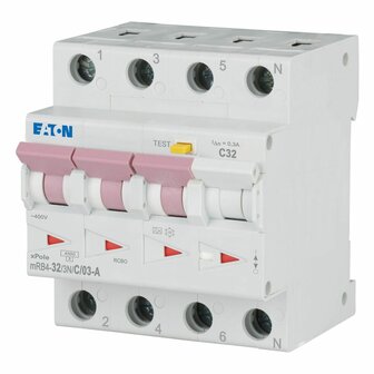 Eaton Aardlekautomaat 3P+N&nbsp;32A 300mA C-kar klasse A