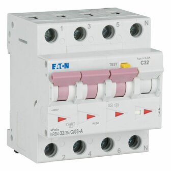 C32 Aardlekautomaat 3P+N 300mA - Eaton 167510