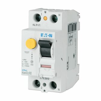 EATON Aardlekschakelaar 63A (1P+N) - 30 mA