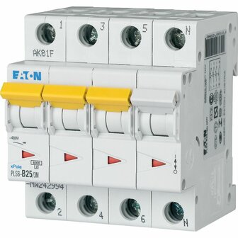Eaton Krachtgroep 3P+N 25A B-kar - 242994