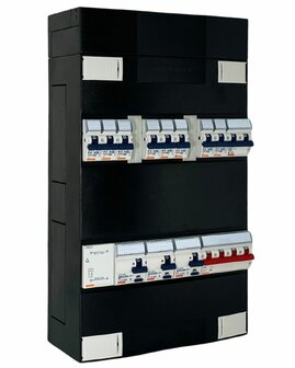 Gewiss 3 Fase Groepenkast 8 Groepen + Fornuisgroep 2P2N + Trafo