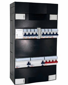 Gewiss 3F Groepenkast 7 Groepen + 2P+2N + Trafo (2x 4P Aardlek)