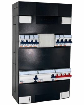 Gewiss 3F Groepenkast 6 Groepen + 2P+2N (2x 4P Aardlek)