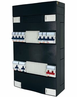 1 Fase Gewiss groepenkast met 6&nbsp;groepen + FornuisgroepGewiss-GroepenKast-1-Fase-6-Groepen-2P2N-3als