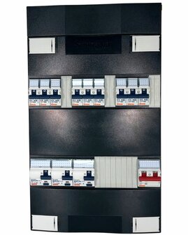 Gewiss-GroepenKast-1-Fase-9-Groepen-3xAardlekschakelaar