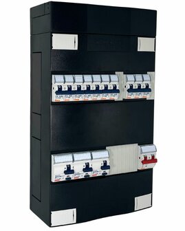 Gewiss-GroepenKast-1-Fase-10-Groepen-3xAardlekschakelaar