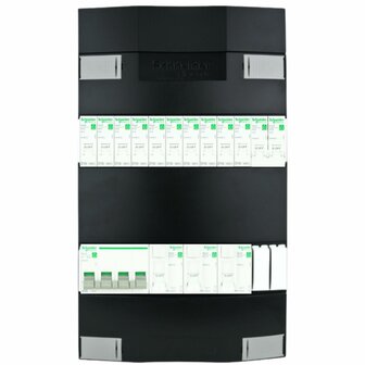 Schneider Groepenkast 3 Fase 10 groepen + 2P+2N Fornuisgroep (24M)