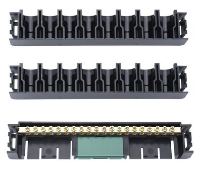 Livion DB Inzetstuk buis 2x8-voudig 16/19mm - DB-2T12 - Met aardrail + Lasklemhouder