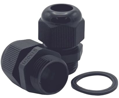 Wartel Zwart M20x1,5mm (6-12mm)