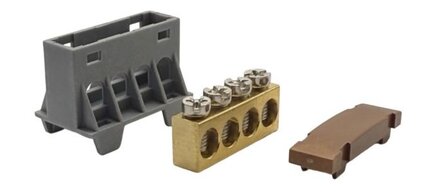 SEP AST16-44 bruin aansluitverdeelblok voor TS15 DIN-rail