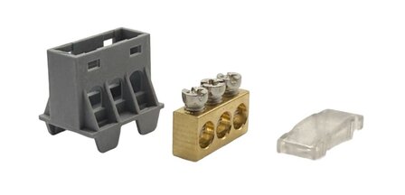 SEP AST16-37 aansluitverdeelblok transparant 3x16 mm&sup2; TS15 DIN-rail