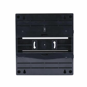 Achterzijde 8&nbsp;module&nbsp;zwarte&nbsp;miniverdeler met deur
