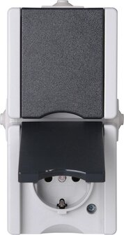 Kopp ProAQA WCD IP44 2V RA verticaal grijs
