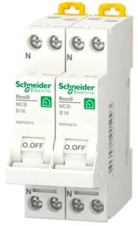Schneider FornuisGroep 2P + 2N 16A B-kar R9P09816