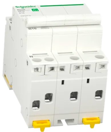 Schneider Installatie Automaat 3P + N 16A B-kar R9P09716