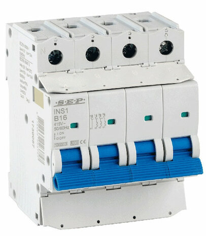SEP B10 Installatieautomaat 3P+N 10/15kA (72mm) - INS1-3NB16
