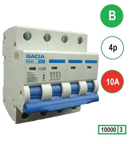 GACIA PB8H-4B10 inst. 4p B10 10kA