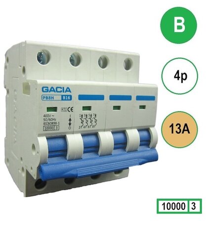 GACIA PB8H-4B13 inst. 4p B13 10kA