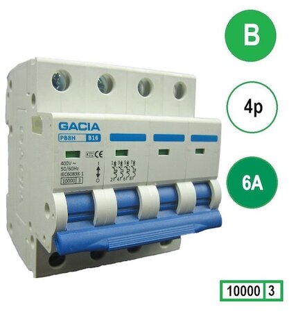 GACIA PB8H-4B06 inst. 4p B6 10kA