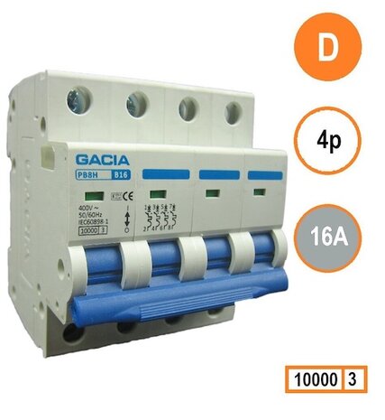 GACIA PB8H-4D16 inst. 4p D16 10kA