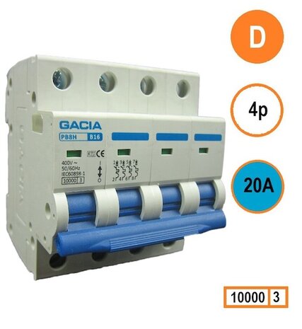GACIA PB8H-4D20 inst. 4p D20 10kA